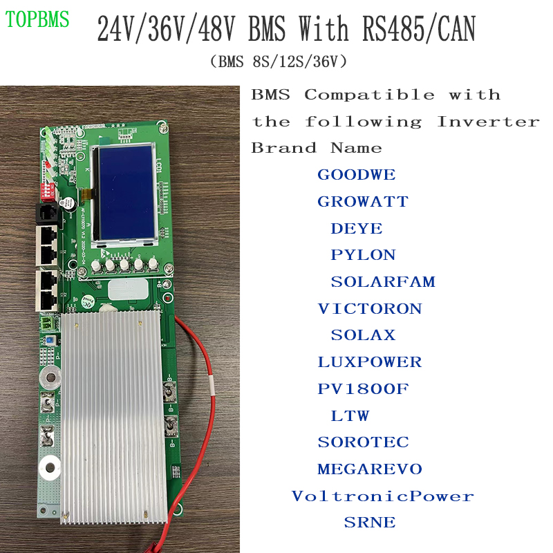 Energy Storage BMS User Manual of 3.7V li-ion battery/3.2V lifepo4 BMS 6S -16S 100A 150A with RS485 /CAN  communication /talk to  various inverter