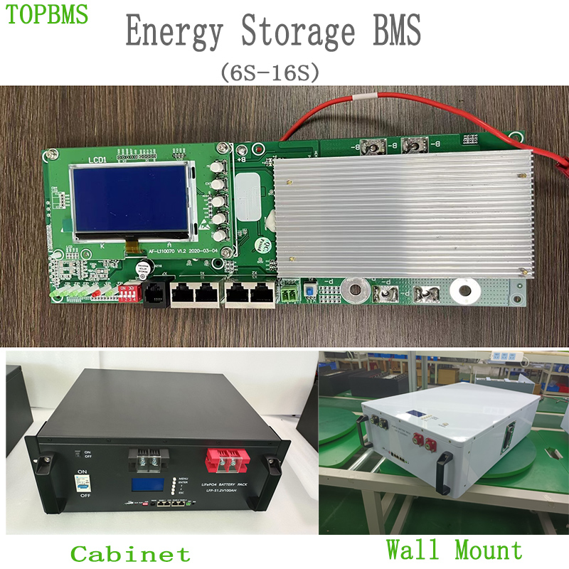 Home Energy Storage BMS 8S 12S 16S 100A 150A with RS485 /CAN  communication /compatible with various inverter