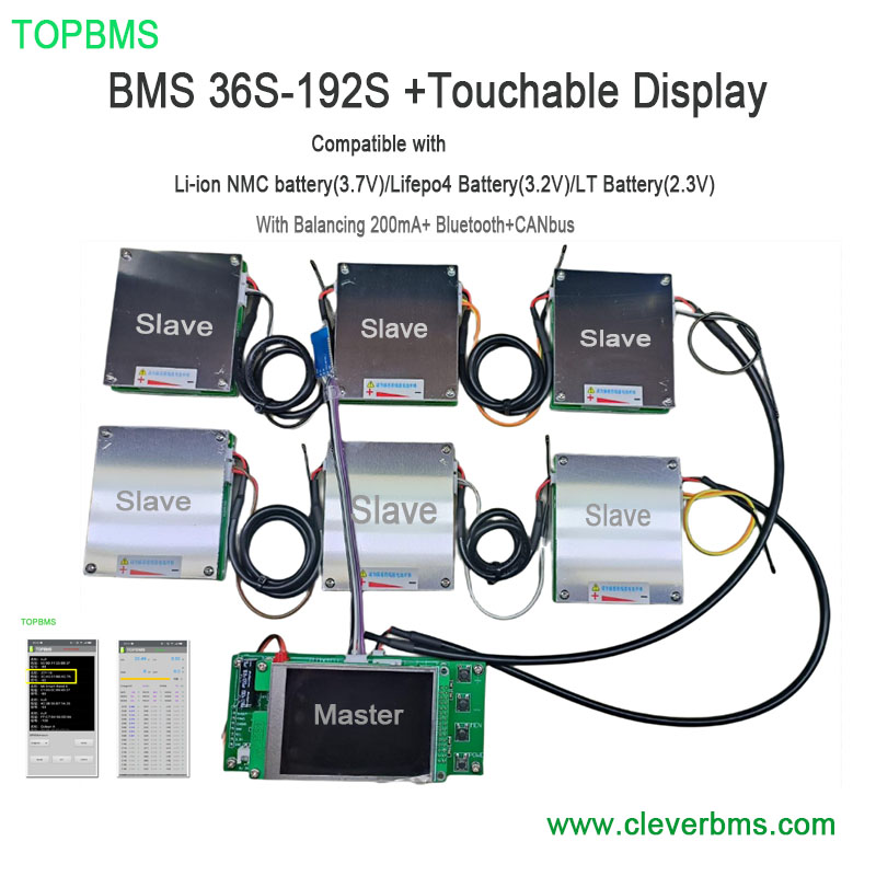 TOPBMS HV BMS 4S-192S 100A 200A 300A 400A 600A  for EV + Photovoltic Energy Storage;